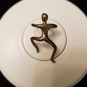 Vintage Sterling Silver ear cuff, climbing man.